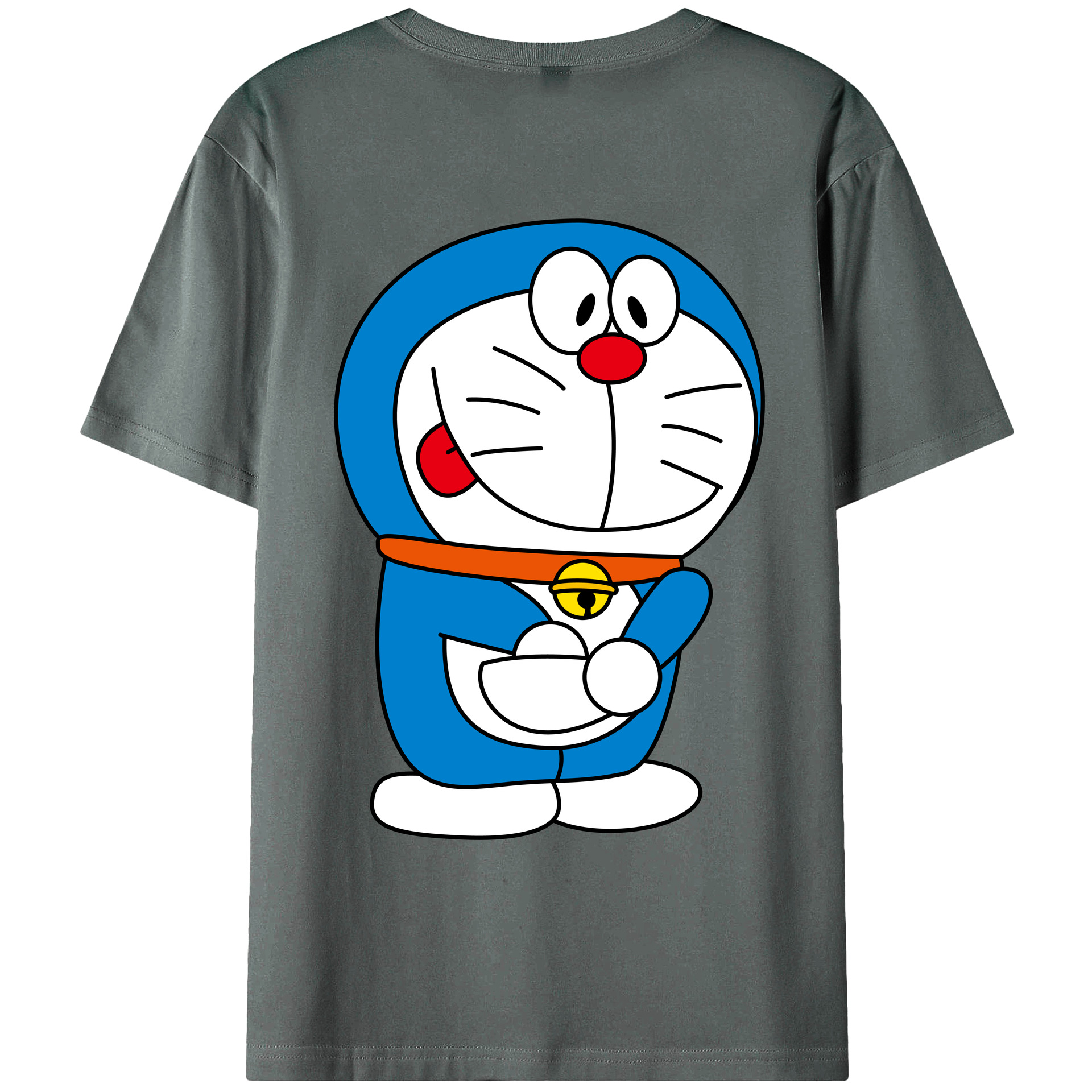 （画像用） ドラえもん Doraemon 綿100％ メンズ半袖Tシャツ（バックプリント） 通気性
